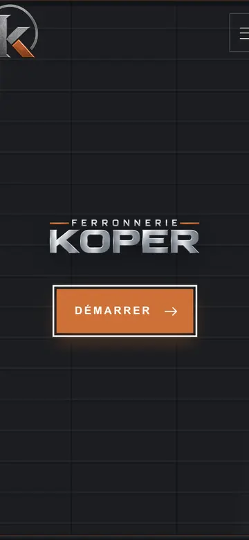 Site Ferronnerie Koper, version mobile