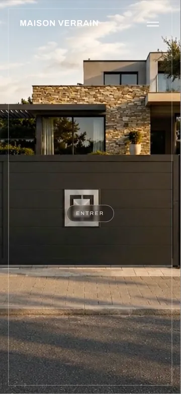 Site Maison Verrain, version mobile