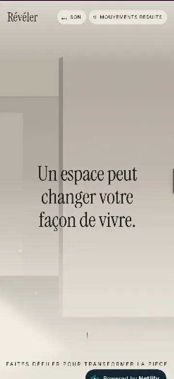 Site Révéler, version mobile
