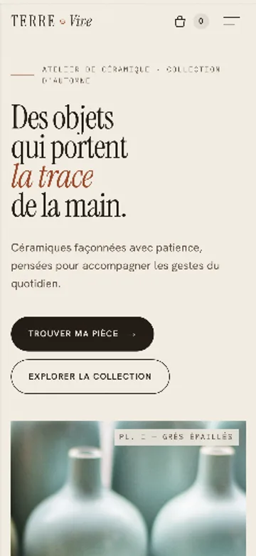 Site Terre Vive, version mobile