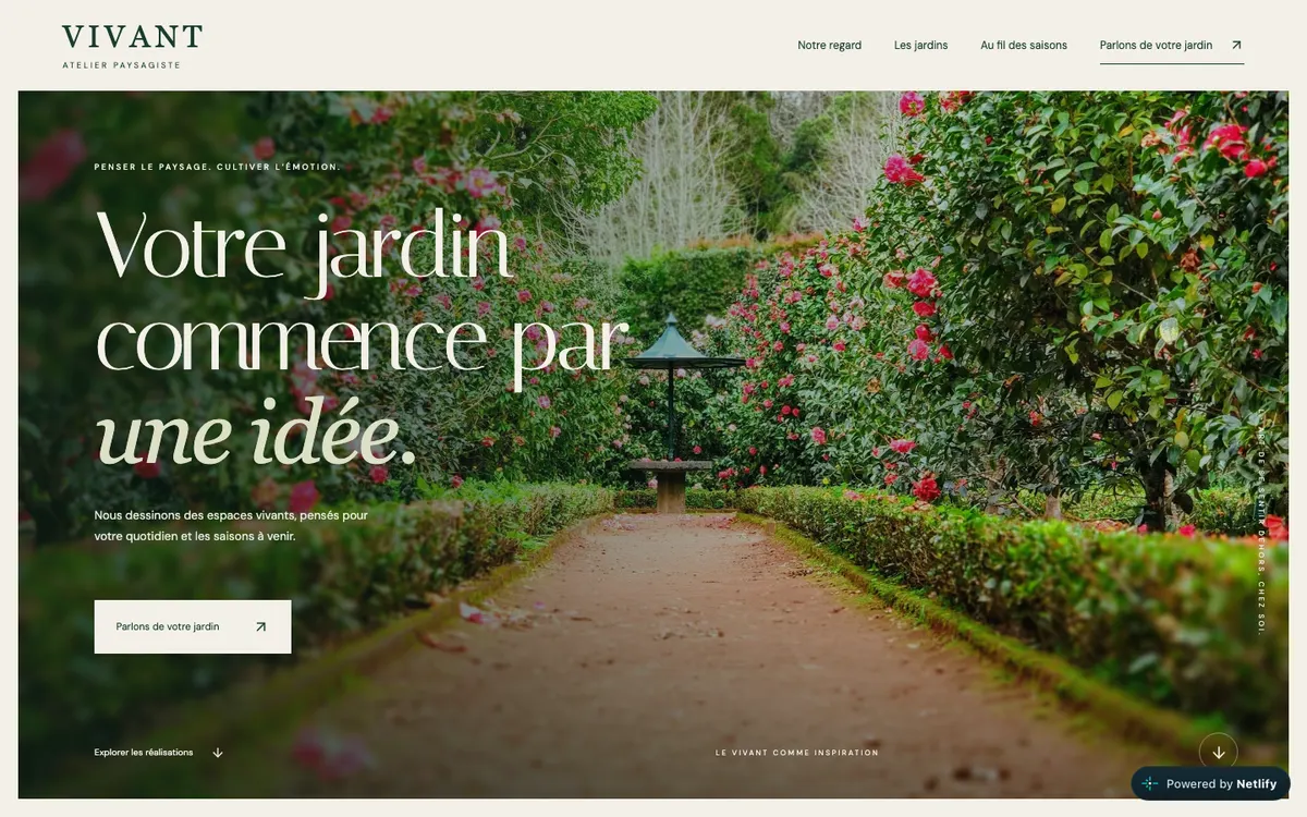 Site Vivant, version ordinateur